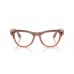 Ray-Ban Meta Skyler (Gen 2) Лъскаво Прозрачно Прасковени/ Прозрачни към Кафяви (Фотохромни)