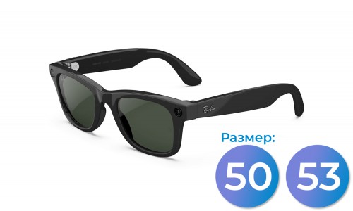 Ray-Ban Meta Wayfarer (Gen 2) Лъскаво Черни / Прозрачни към Зелени (Фотохромни)