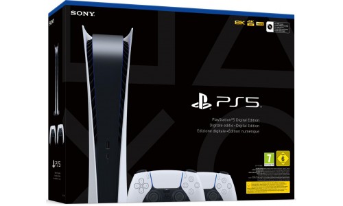 PlayStation 5 (Slim) Digital 825GB + Втори контролер DualSense