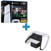 Комплект: PlayStation 5 (Slim) Digital Edition 825GB + Докинг станция единична VS5000