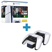 Комплект: PlayStation 5 (Slim) Standard Edition 1TB + EA Sports FC 26 + Докинг станция двойна VS5001