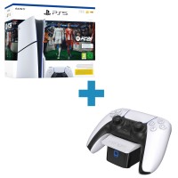 Комплект: PlayStation 5 (Slim) Standard Edition 1TB + EA Sports FC 26 + Докинг станция единична VS5000