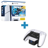 Комплект: PlayStation 5 (Slim) Standard Fortnite Flowering Chaos + Докинг станция единична VS5000